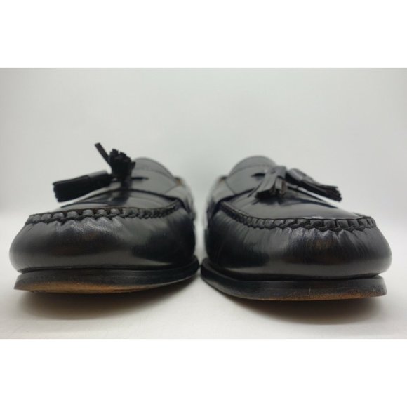 Cole Haan Black Leather Slip On Tassel Loafers Shoes Men\'s 12 D